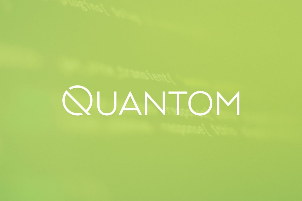 Platzhalter-Bild mit grünem Hintergrund und weißem Quantom-Logo darauf
